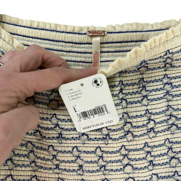 FREE PEOPLE Embroidered DAHLIA Jumpsuit Large New - Picture 9 of 11